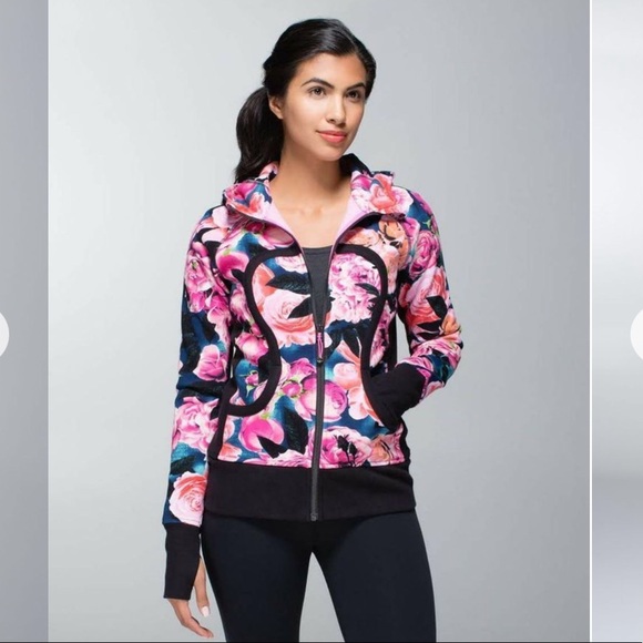 lululemon athletica | Tops | Lululemon Secret Garden Floral Scuba Hoodie |  Poshmark
